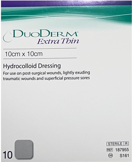 دودرم فوم دار 10*10  cm كنواتك كد  DuoDERM  CGF Dressing  ConvaTec cod 187658